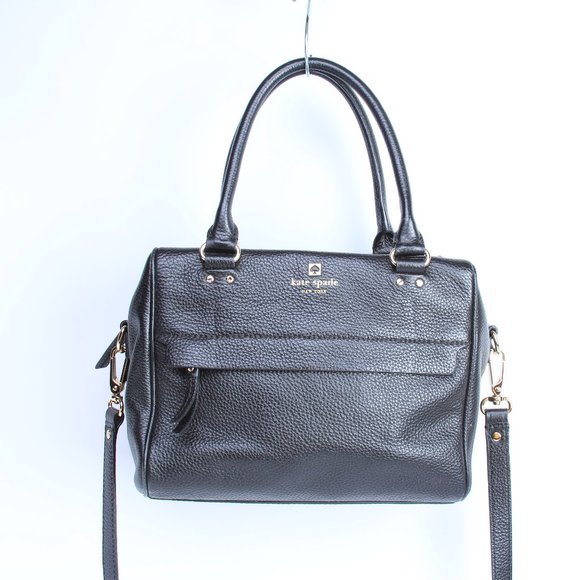 Kate Spade Crossbody Purse Black Leather - Picture 3 of 12